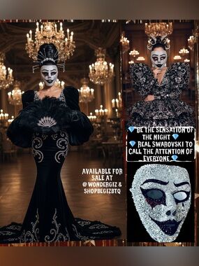 🆑Rhinestone Bedazzled Masquerade Bling Face Mask For Halloween,Mardi Grass &More